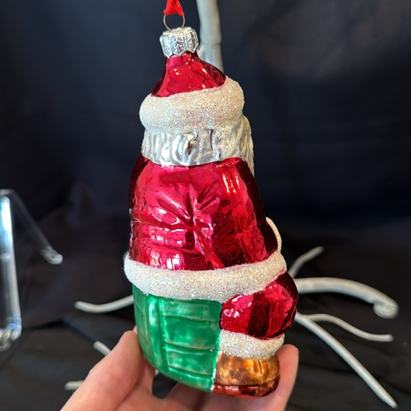 Blown Glass Santa Ornanment - Picture 3 of 7